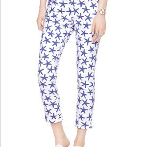Kate Spade Women's White Starfish Denim Capri